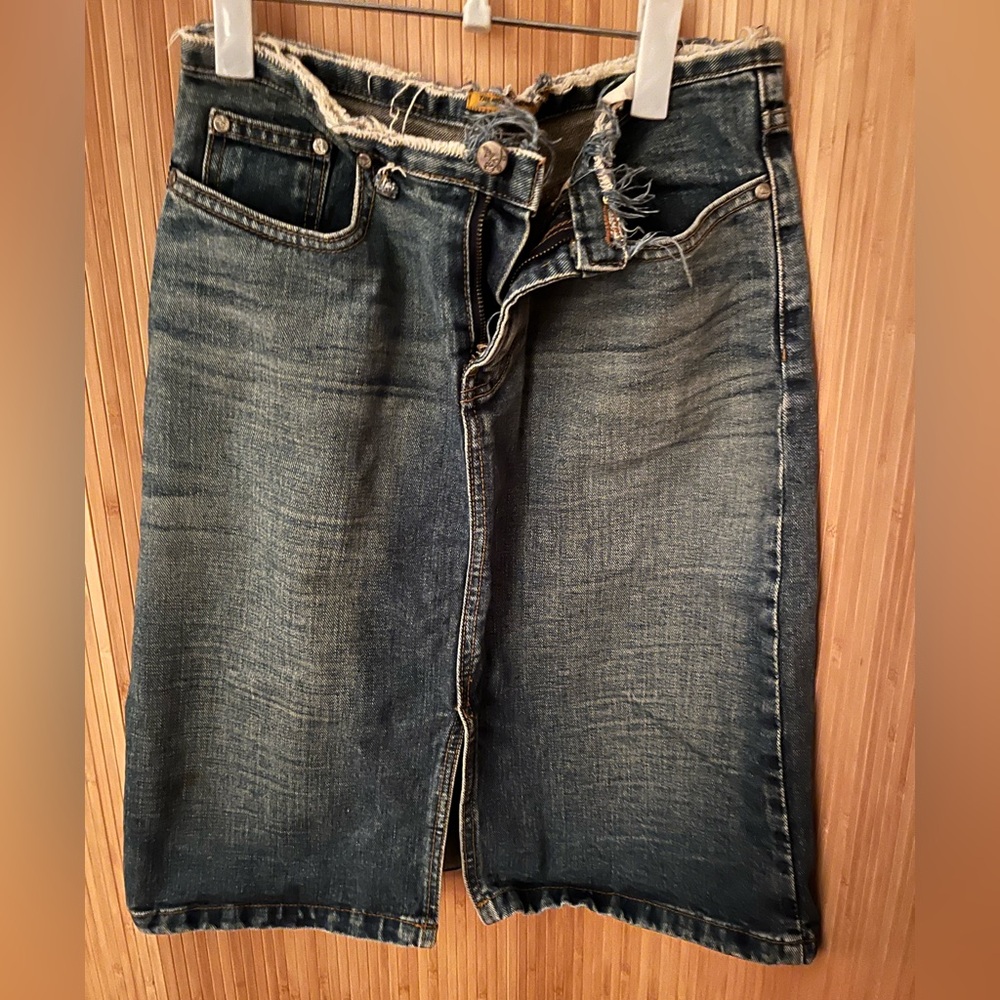 Women Blue Denim deconstructed Skirt size S